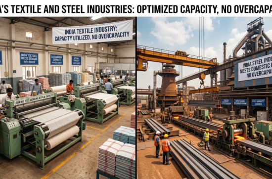Steel and textile sectors in India